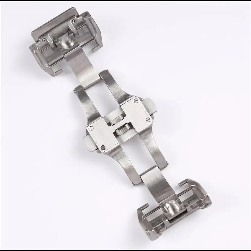 SCHIK For Cartier Santos 100 Series Watch Buckle 316L Stainless Steel Brushed Butterfly 18/21mm Fold Buckle Clasp