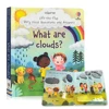 What are clouds? Usborne Lift The Flap Very First Questions & Answers Book in English Baby Kids Picture Board Books Montessori 1