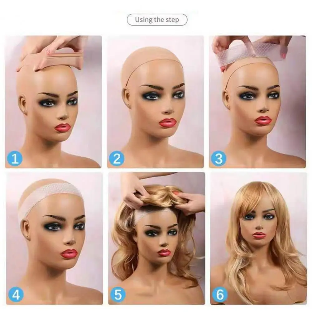 Women Wig Band Silicone Anti-slip Comfortable Sport Wigs Strap Elastic Secure Wig Hat With Grip Band Accessory For Salon