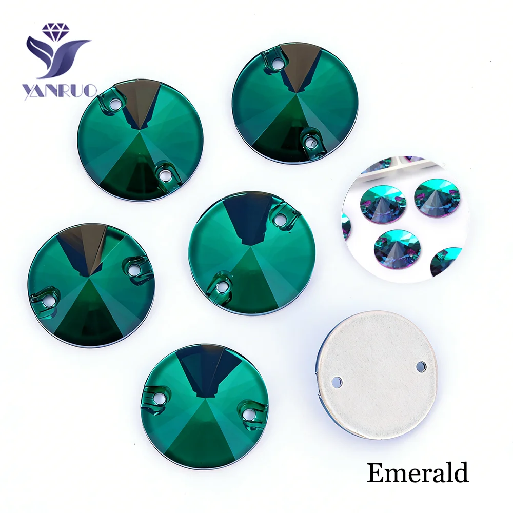 Premium Round Sew-On Rhinestones – Flat Back Glass Stones