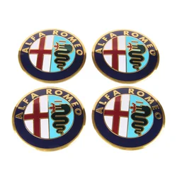 Sleek 56mm Car Wheel Rim Badge Sticker Accessory (C - 4pcs)