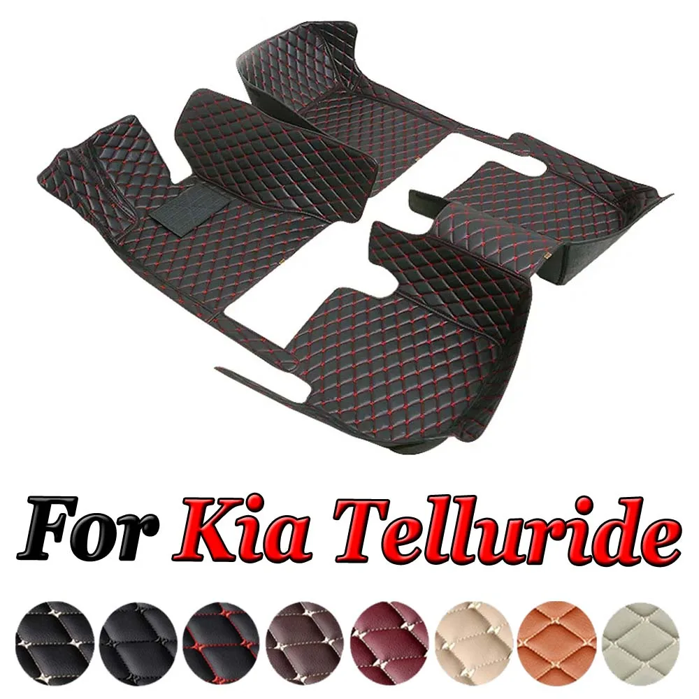 

Car Floor Mats For Kia Telluride ON 2020~2023 7seat Waterproof Protective Pad Carpete Automotivo Car Mats Floor Car Accessories