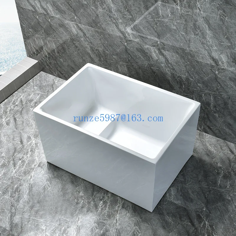 Narrow edge square bathtub sits bathtub of type simple and simple  miniaturized toilet day type mini bathtub 0.9-1.2 meters