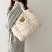 2024 Cloth Bag Tote Bag Fashion Going Out Large Capacity Fashion Mommy Bag Baby Bag Korean Style Hand Bags Mommy Shoulder Bag 1