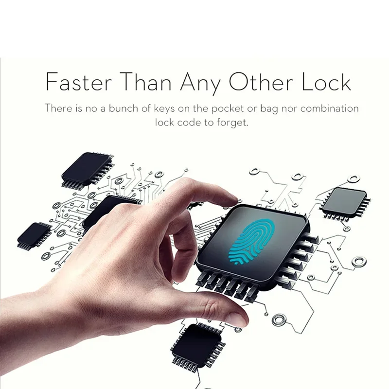 Xiaomi Fingerprint Lock Bluetooth Padlock IP65 Waterproof Keyless USB Rechargeable House Luggage Security Door Locks Smart Home 4