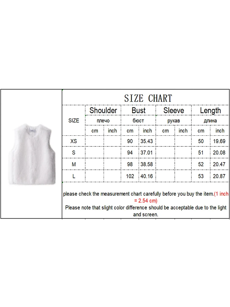 Women's New Faux Fur Vest Clothing Autumn Fur  Streetwear Trendy Tank Tops O Neck Winter Casual Coat Women Fashion Fur Jackets