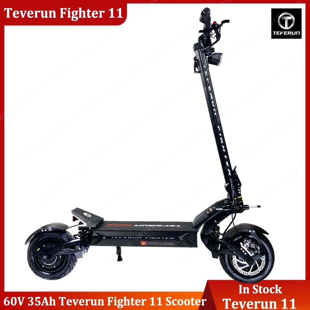 

Blade Teverun FIGHTER ELEVEN+ 60V 35Ah Dual Motor Max 5000W Top Speed 85km/h TFT Display 11inch Adjustable Suspension Scooter