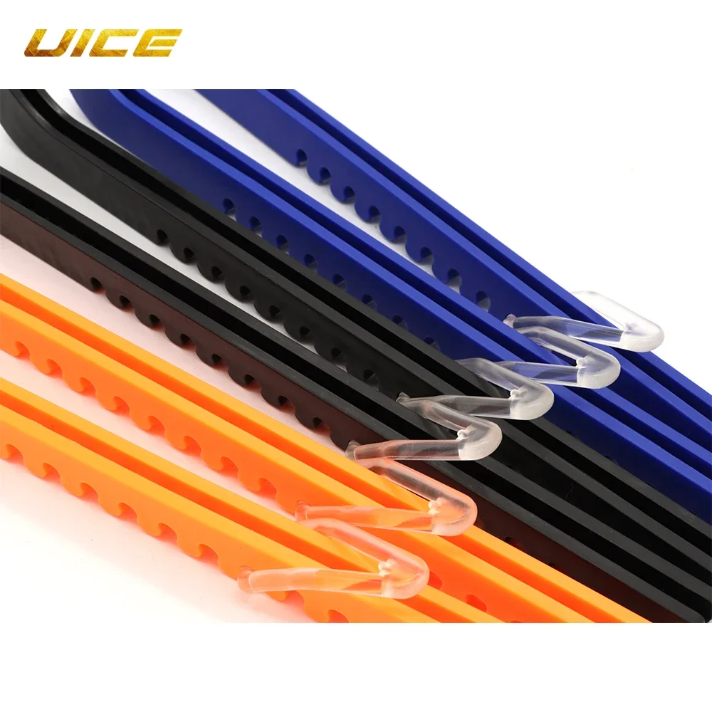 Ice Skate Shoes Cover 2pcs Ice Knife Blade Protective Rubber Length Adjustable Figure Skate Shoes Sports Protector 3