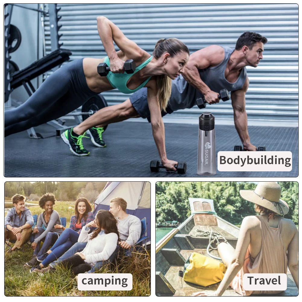 650ML LeakProof Scent Flavored Water Bottle with 5 7 10Pcs Flavor Pods Air Water Up Bottle Portable for Travel Climbing Hiking