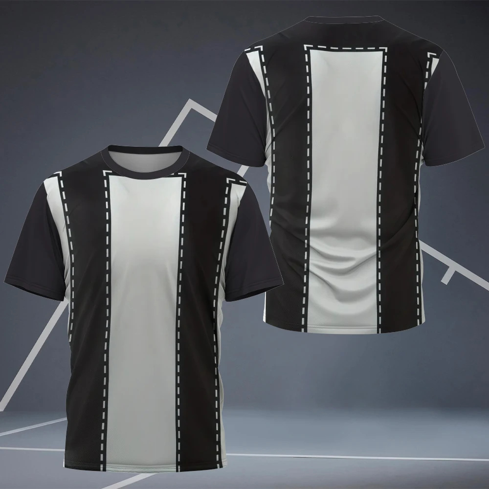 

Male Leisure Fashion Solid Color Neat and tidy Personalization Element Style T Shirt For Men Large Size Sports O-neck Clothing