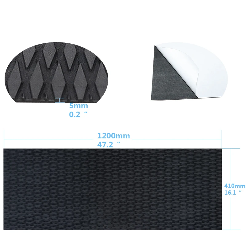1200x410x5mm EVA Boat Flooring Decking Sheet Faux Teak Pad Yacht Jet Ski Non Skid Mat Surfboard Traction Pad Water Scooter