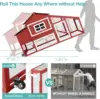 Mobile Chicken House with with Wheels, Outdoor Hen House Poultry Cage with Nesting Box, Leakproof Pull Out Tray and UV-Resistant 4