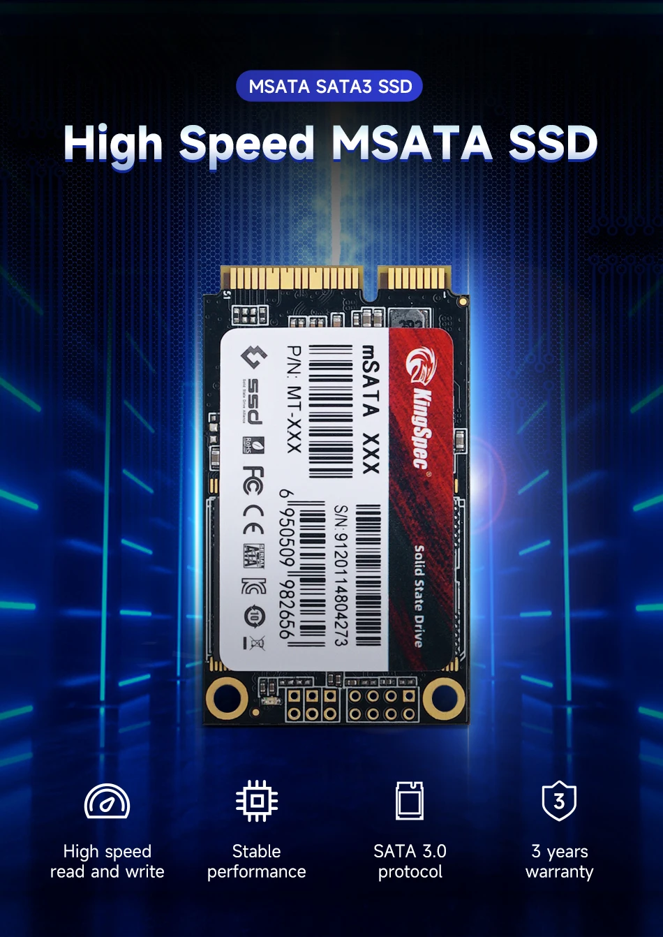 ターをさら Kingdata mSATA SSD 内蔵型 Solid State Drive mSATA SSD 6