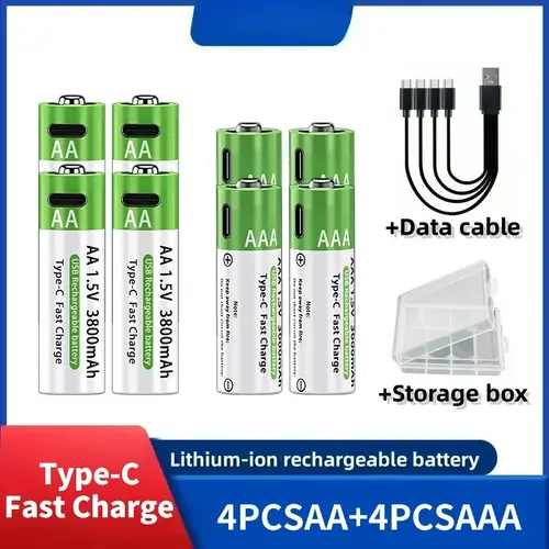 2025NEW Lithium-Ion Battery Type-C Rechargeable High-Capacity Battery AA&AAA Battery For remote control, mouse, electric toys - Image 11