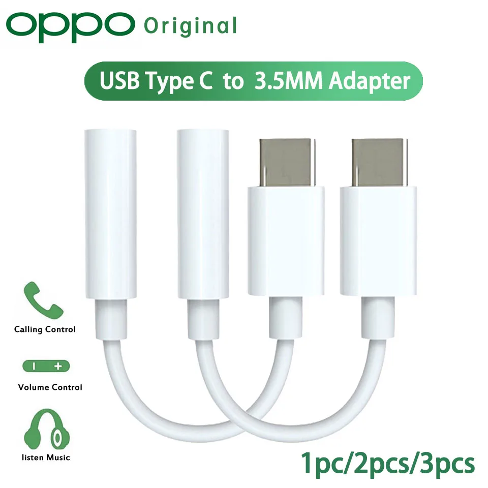 Original Oppo Usb Type C To MM Jack Usbc Headphone Adapter