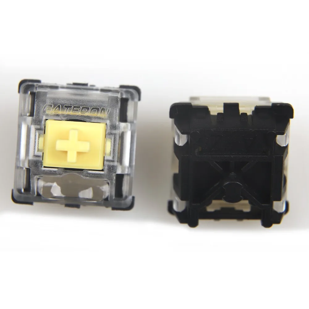 Interruptores ópticos Gateron, teclado óptico, amarelo, prata,