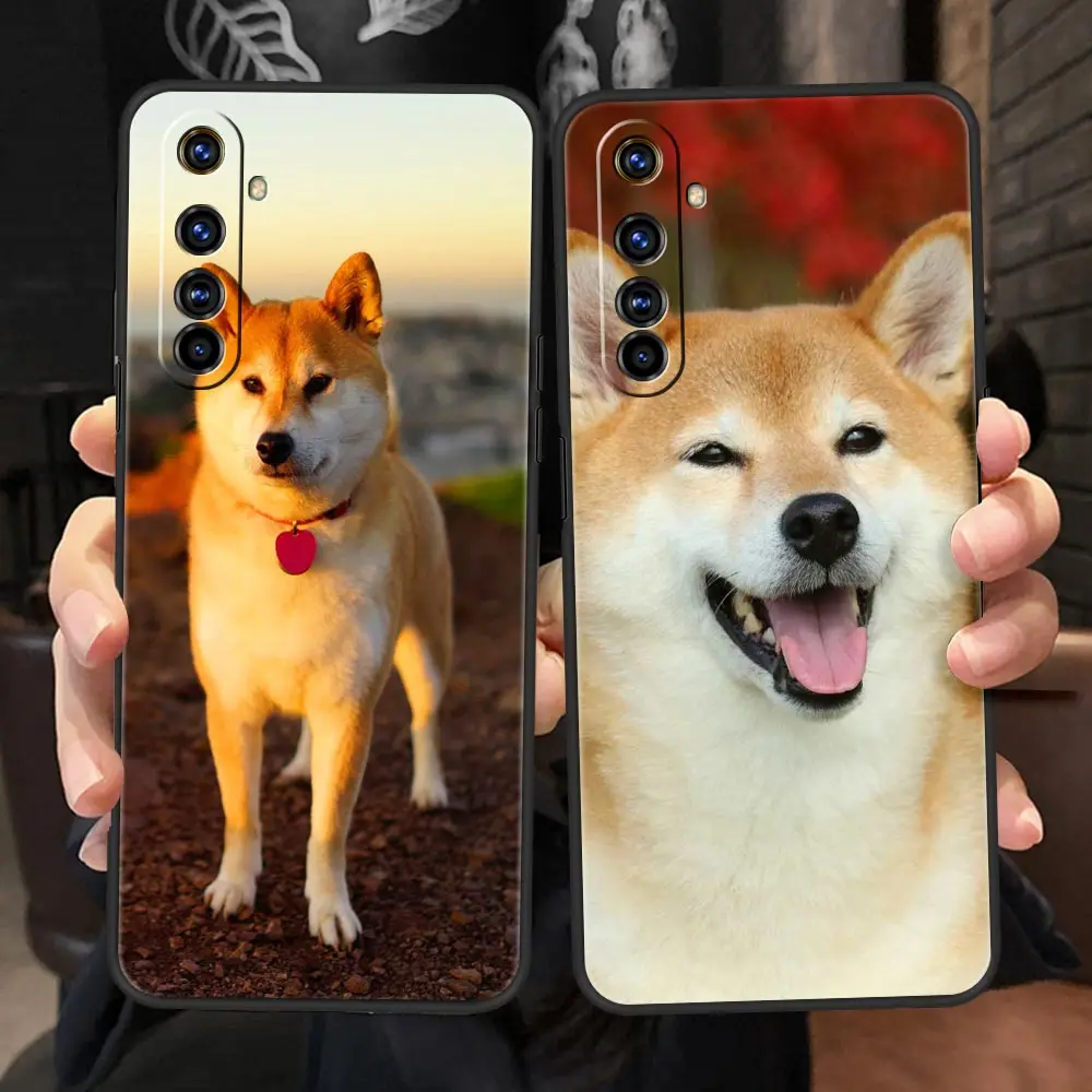 Shiba Inu Dog Design Soft Black Phone Case