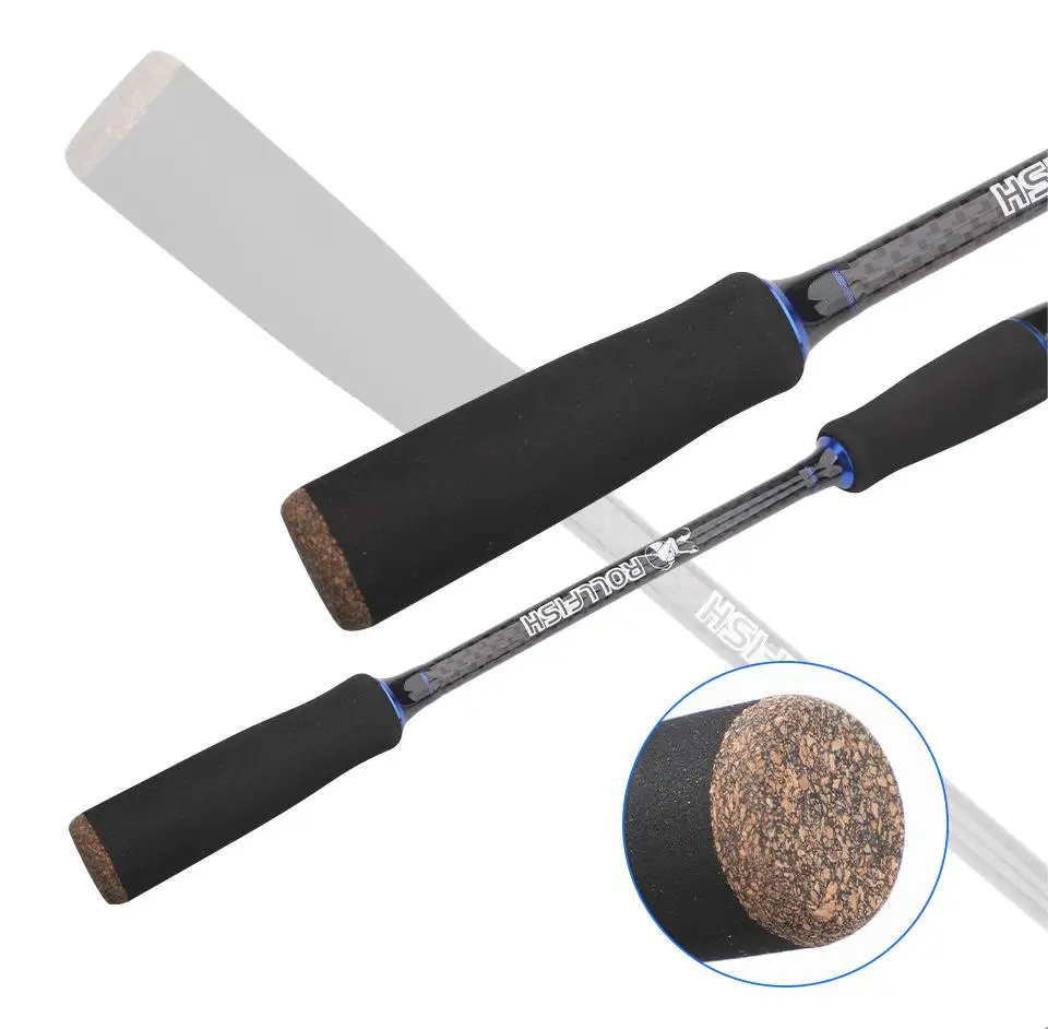 ROLLFISH 2 Tipps Power M/MH Spinning Casting Carbon Faser Köder Angelrute Süßwasser salz Angelrute Bass Angeln WT 101-133g – Detail 10