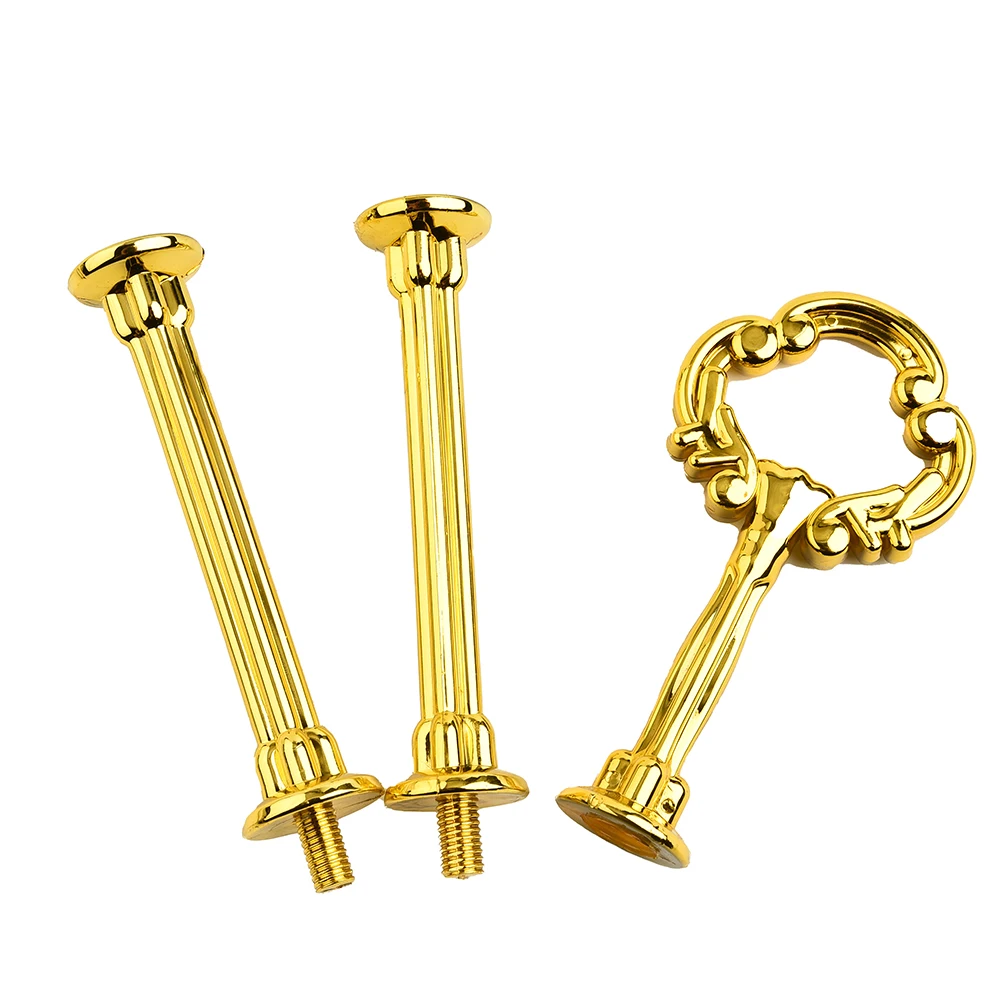 케이크 스탠드 과일 접시 트레이 디스플레이, 생일 파티, 디저트, 결혼식, 야외 캠핑 식기 용품, ABS 플라스틱, 3 레이어, 1 개