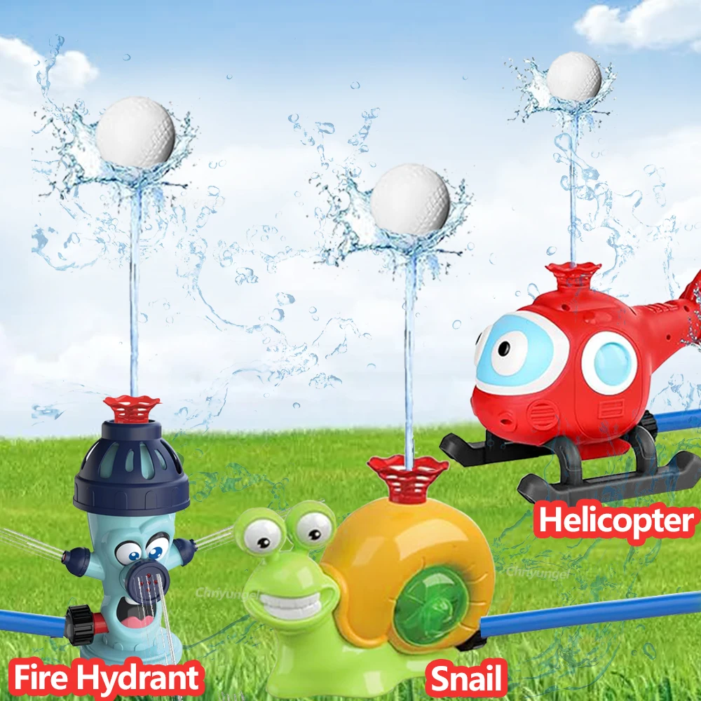 2 in 1 Water Sprinkler Baseball Toy for Kid Baseball Toy Water Game 360° Roating Spray Outdoor Play for Lawn Backyard Pool Party 4