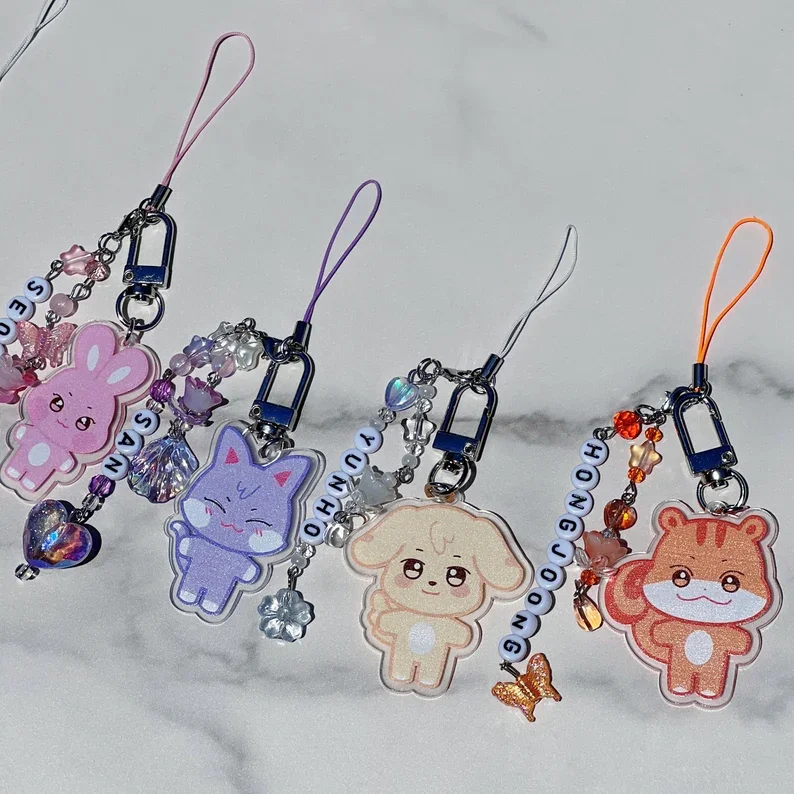 ANITEEZ Beaded Keychain Phone Charm