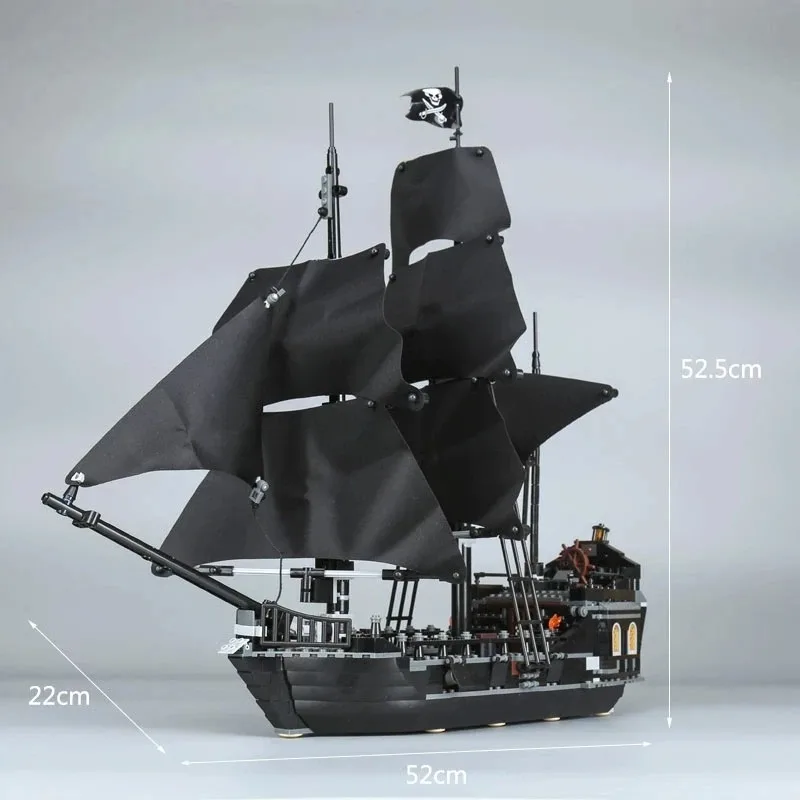 Ghost ship Pirates of the Caribbean Building blocks Queen Anne Revenge Battleship Black Pearl Ship Model Bricks toy kid gift 4