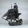 Ghost ship Pirates of the Caribbean Building blocks Queen Anne Revenge Battleship Black Pearl Ship Model Bricks toy kid gift 4