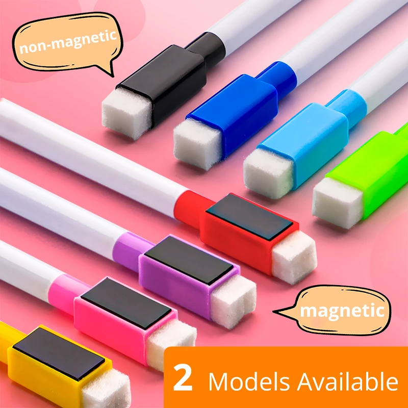 8 Colors Colorful Magnetic Dry Erase Markers dry erase markers Erasable Whiteboard Pen Pencil Marker for School Office Home Stationary Supplies