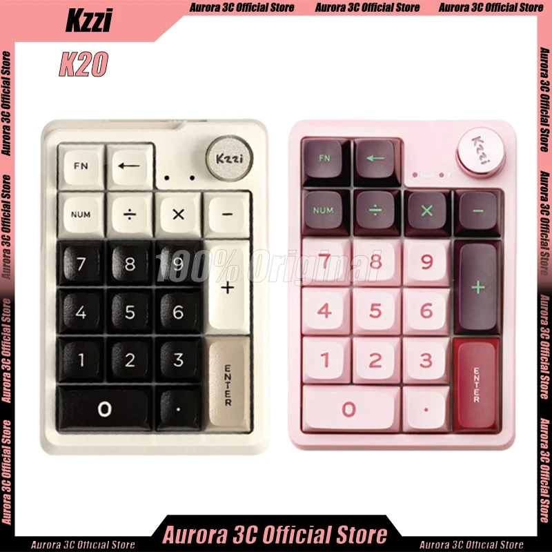 

Kzzi K20 Keypad Wireless Bluetooth Number Pad 3 Mode 2.4G 19 Keys Customization Keyboards Computer Accessories For Pc Gifts