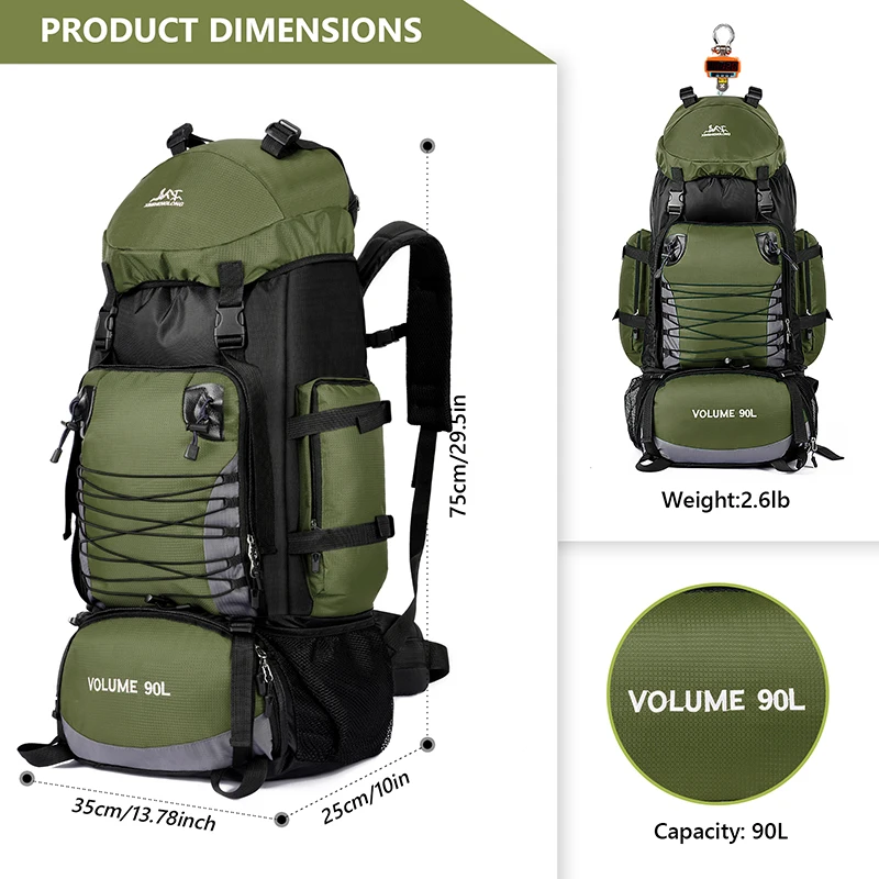 Mochila Militar 30 Litros, Bolsa Deportiva Gran Capacidad, Paquete Día  Viajes Senderismo Acampada Aire Libre, Servicio Cliente 24/7