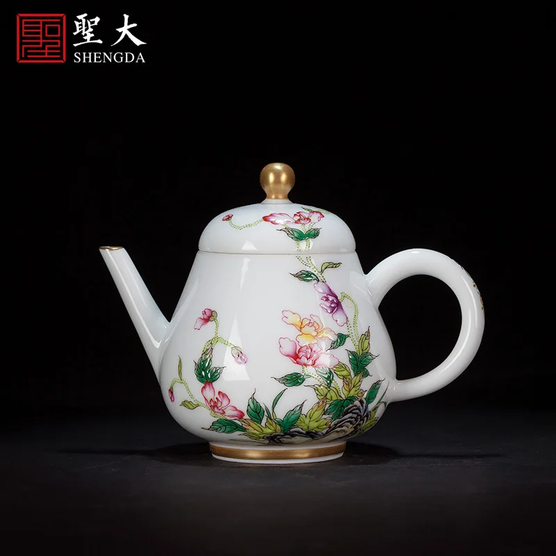 

|teacups hand-painted ceramic kungfu enamel corn poppy sample tea cup set of tea service master cup jingdezhen by hand