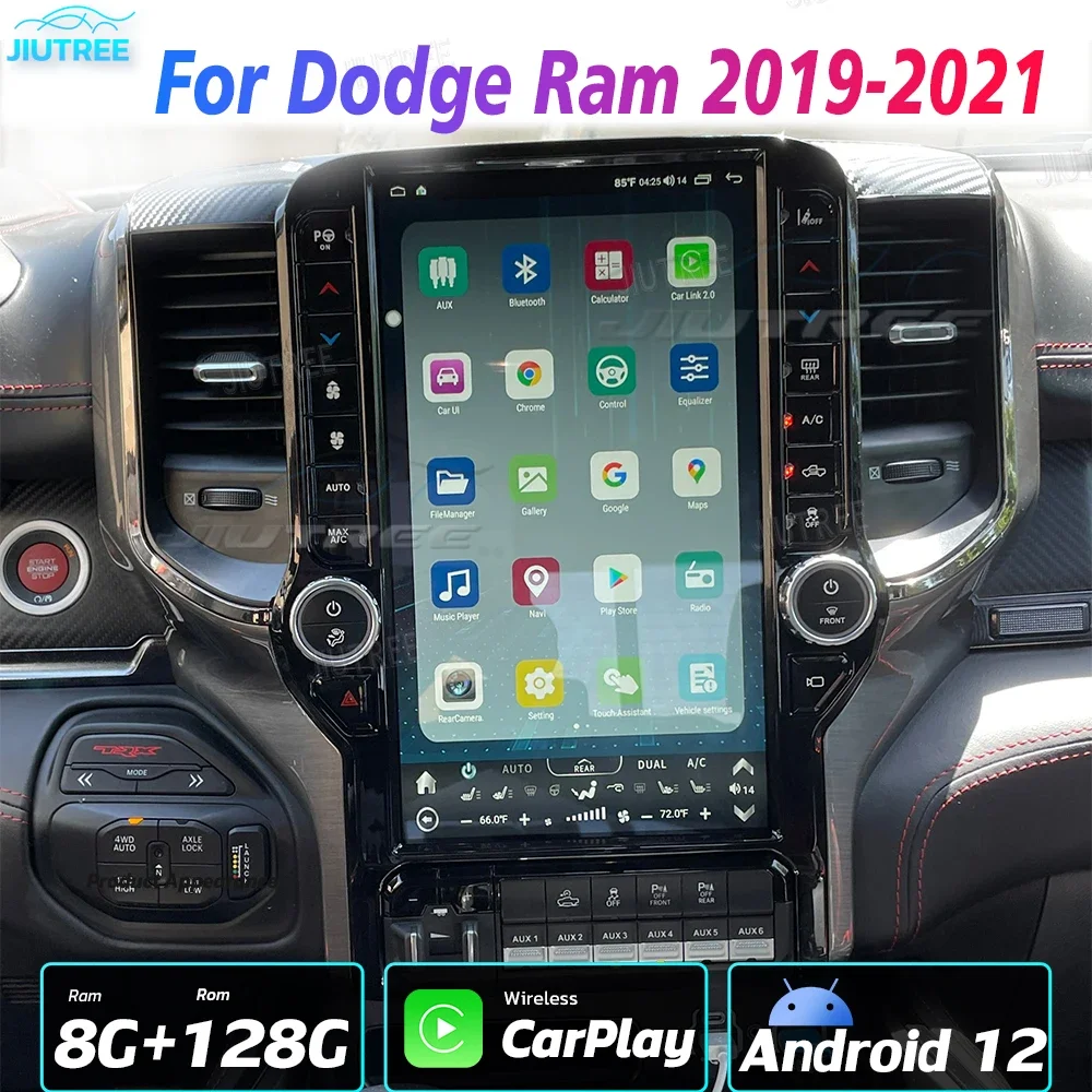 

Автомагнитола на Android 12, мультимедийный плеер для Dodge Ram 2019, 2020, 2021, 2022, головное устройство для Carplay с навигацией по экрану 360 Тесла
