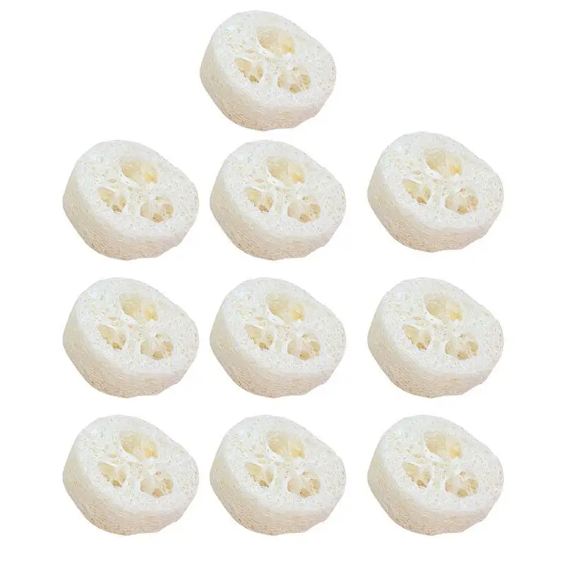 

Natural Loofah Slices 10Pcs Reusable Natural Loofah Cuts For Cleaner Sponge Scrubber Loofah Sponge Natural Loofah Soap Hamster