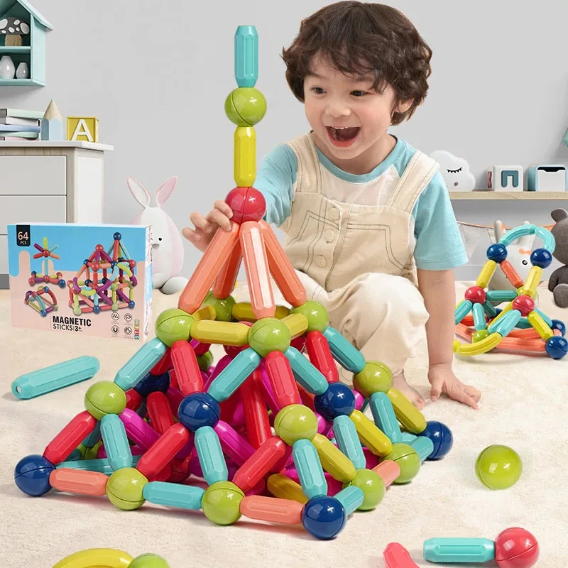 DIY Kids Educational Magnetic Building Blocks Sticks And Balls Toys