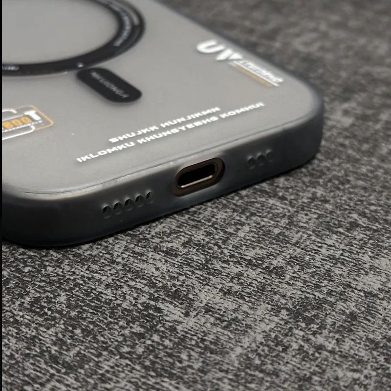 Matte Magnetic Phone Case with Frosted Back and Metal Lens Frame