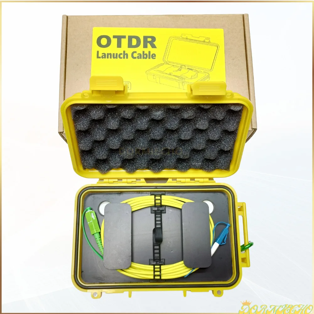 Fiber Optic Connector SC LC / APC UPC 150M/1000M OTDR Launch Cable Box 1310/1550nm Single Mode Test Extension Cord Dead Zone Eliminator