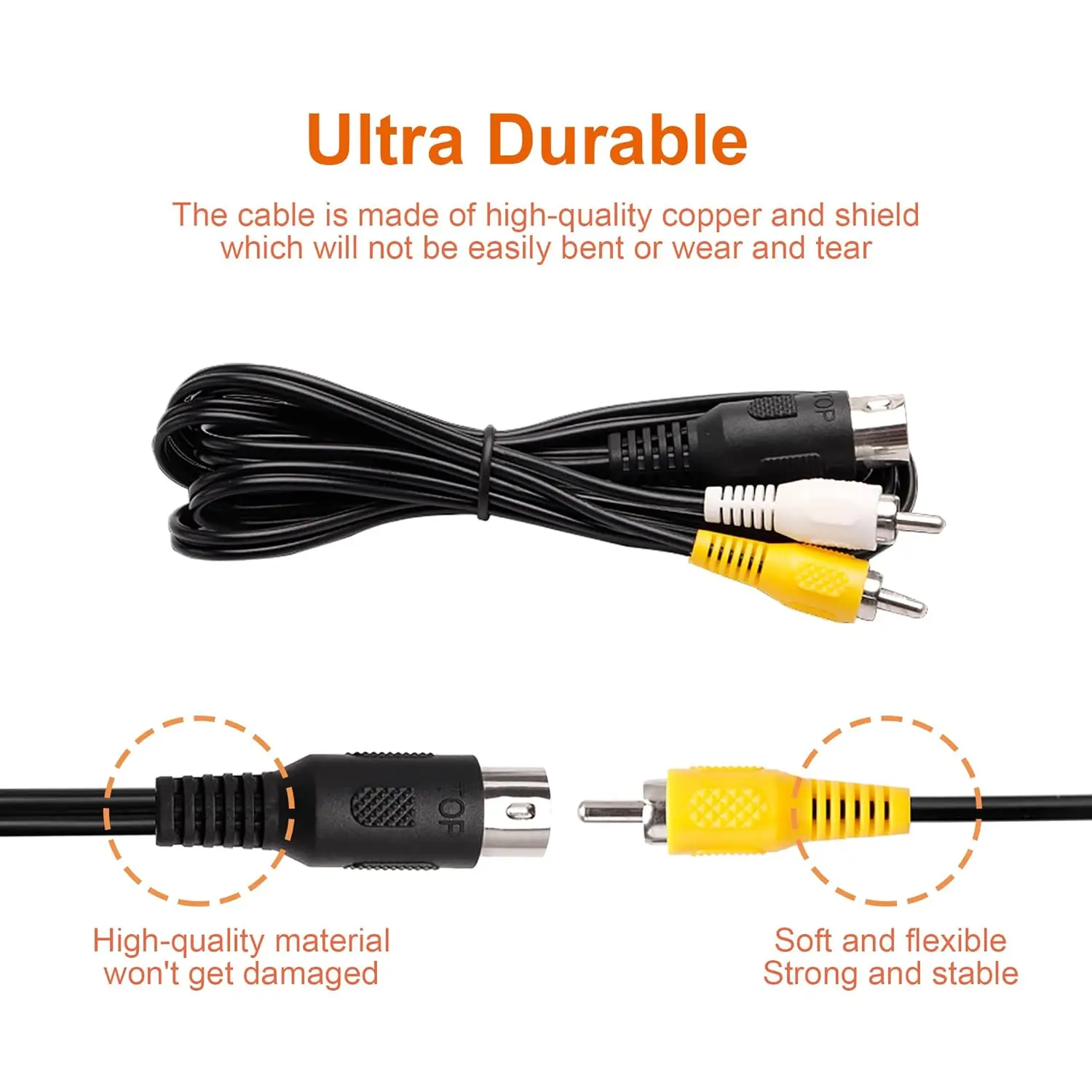 SEGA Audio Video Cable RCA For Genesis 1