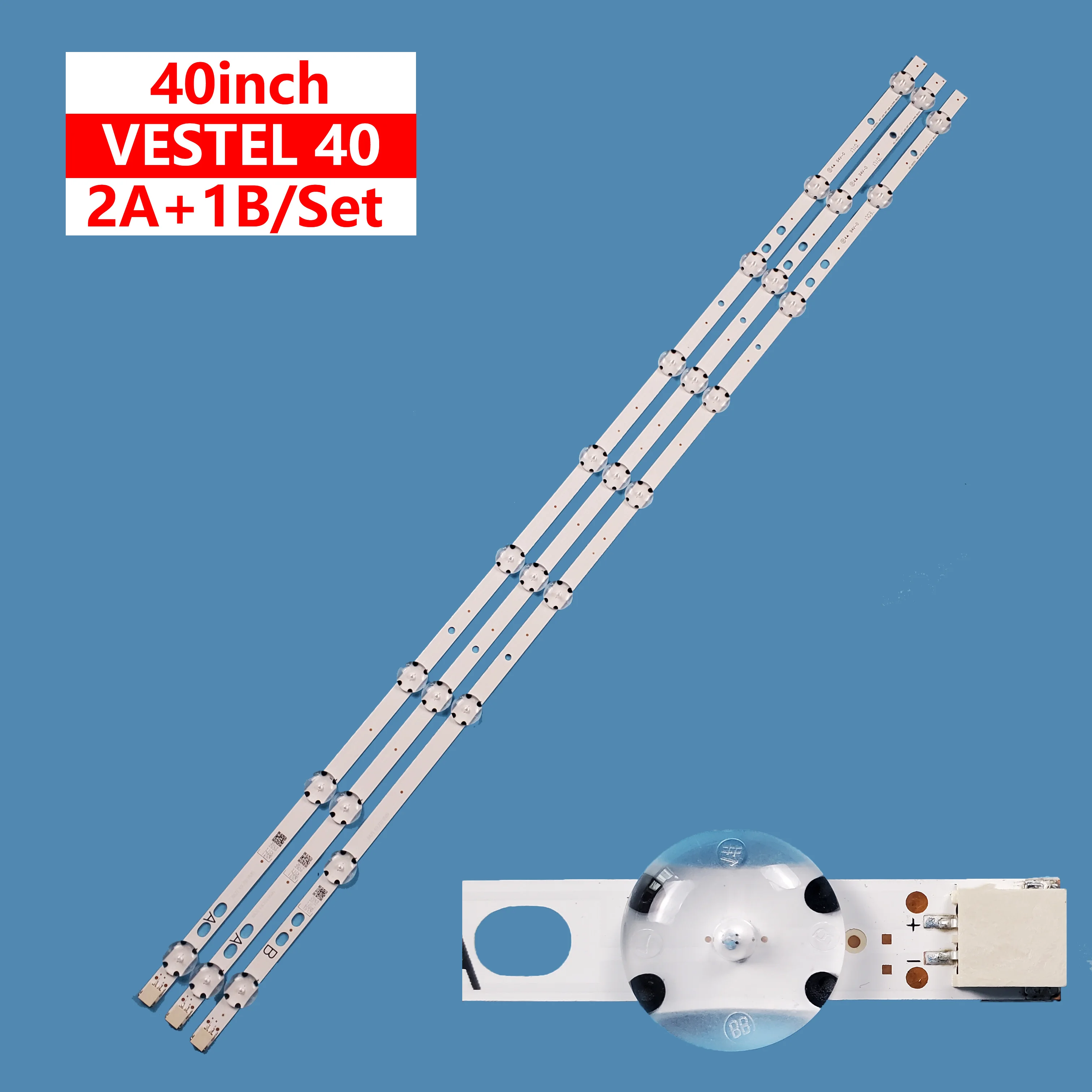 

3pcs LED bar For VESTEL 40 UHD DRT VNB A B LT-40C860 LT-40C880 17DB40H LT-C40U446A LT-40R500U LT-40R5000U VES400QNDS-2D-U11 N11