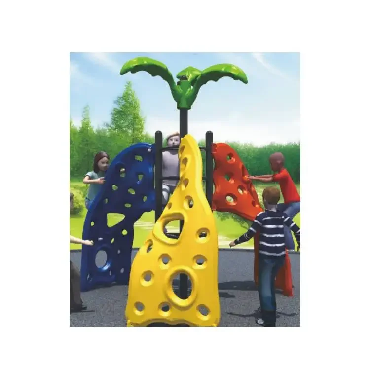 Hot sale wooden and PE board indoor rock climbing wall for kids indoor