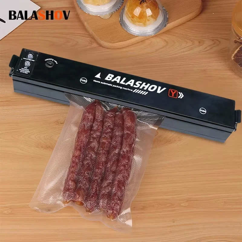 Vacuum Sealer Machine Black Style EU Plug  Kitchen Vacuum Packer Machine Small Sealing Machine Free Gift 10pcs Food Vacuum Bags