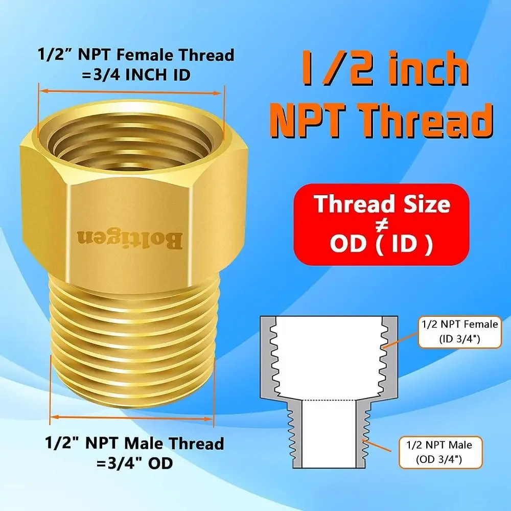 1/2" BSP Female Male Thread Brass One Way Non Return Check Valve Reflux Valve For Water Tank - View #4