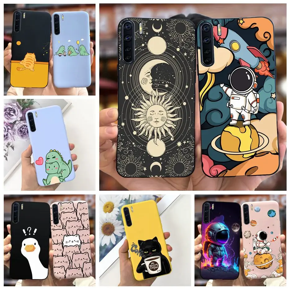 Для Oppo A91 чехол Oppo Reno3 CPH2043 милый мультяшный чехол с астронавтами мягкий чехол из ТПУ для Oppo F15 Reno 3 OppoA91
