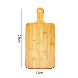 Premium Bamboo Cutting and Serving Board with Handle - Ideal for Chopping, Charcuterie, and More (1PC S)