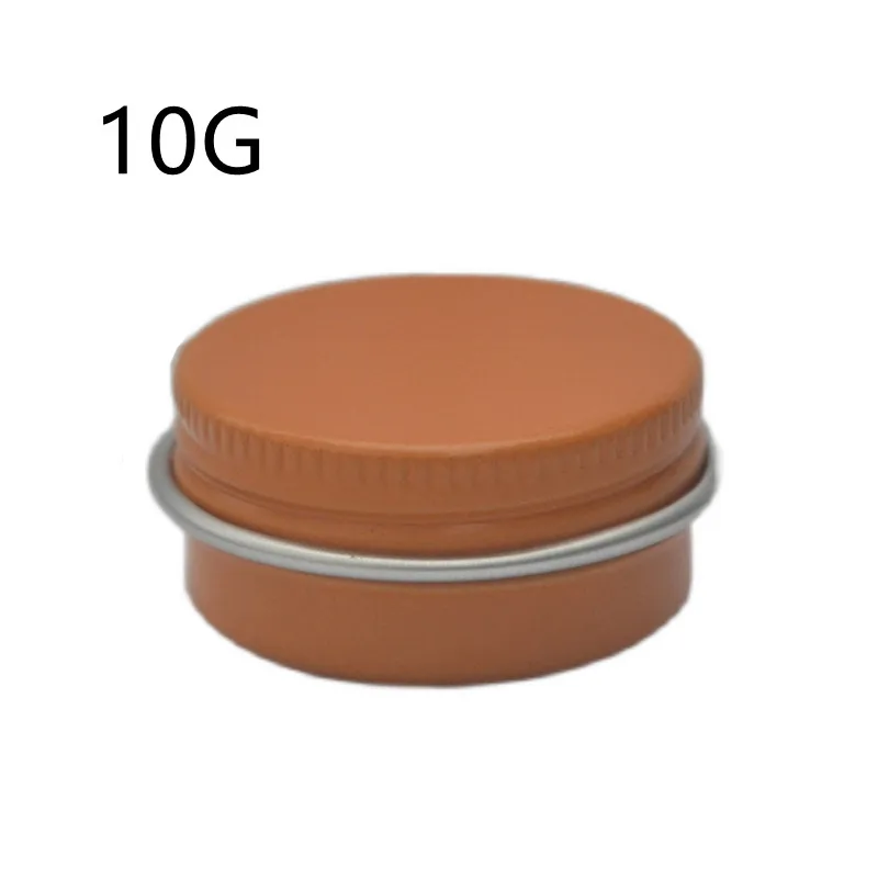 

50-200pcs Empty 10g/20g/30g Aluminum Tin Cream Jar Handmade Soap Container Orange Threaded Cosmetic Essential Balm Box Wholesale