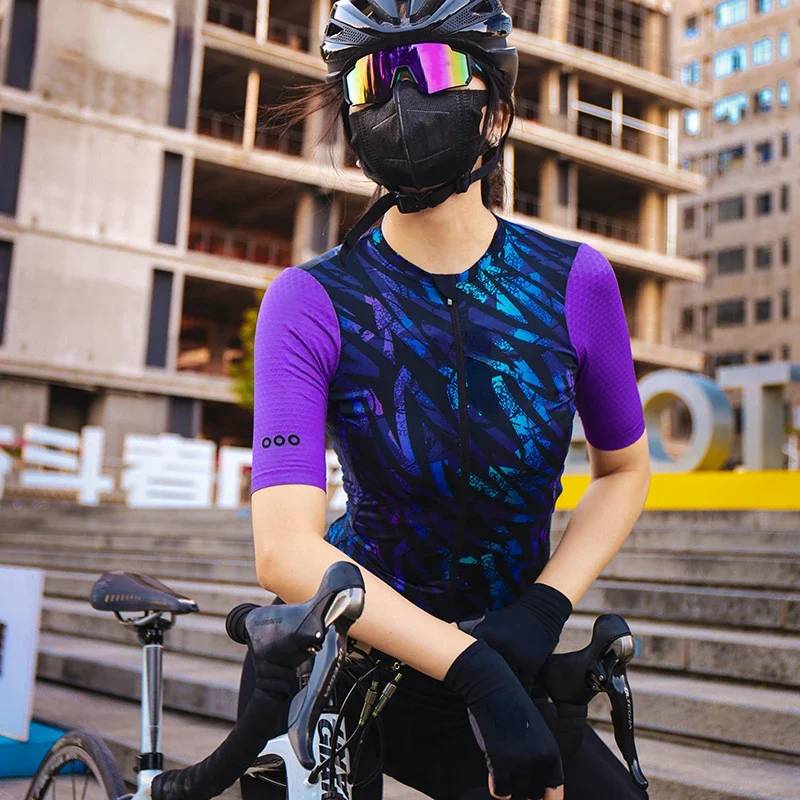 

New Bicycle Short-Sleeve Cycling Clothes Female Summer Mountain Highway Vehicle Cycling Fixture