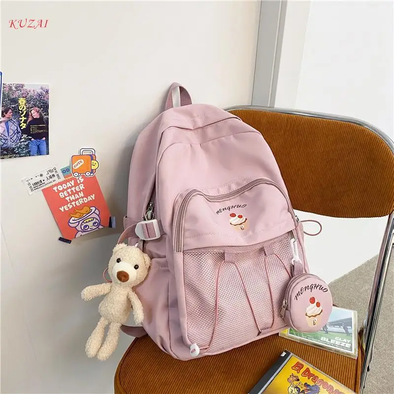 

Новый простой модный дизайнерский рюкзак, Водонепроницаемый школьный ранец для студентов колледжа, вместительные женские рюкзаки, милая сумка для девочек-подростков и мальчиков