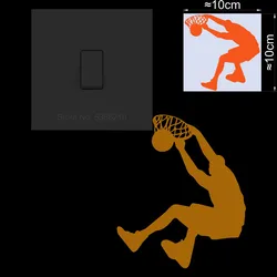 Luminous Glow - In - The - Dark Basketball Dunk Wall Sticker - Kids Room & Gym Decor (OR)