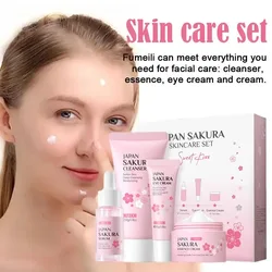 4 - Piece Hydrating Face Care Set with Cleanser, Essence Cream, Moisturizing Eye Cream & Serum for Smooth, Nourished Skin (1 SET)