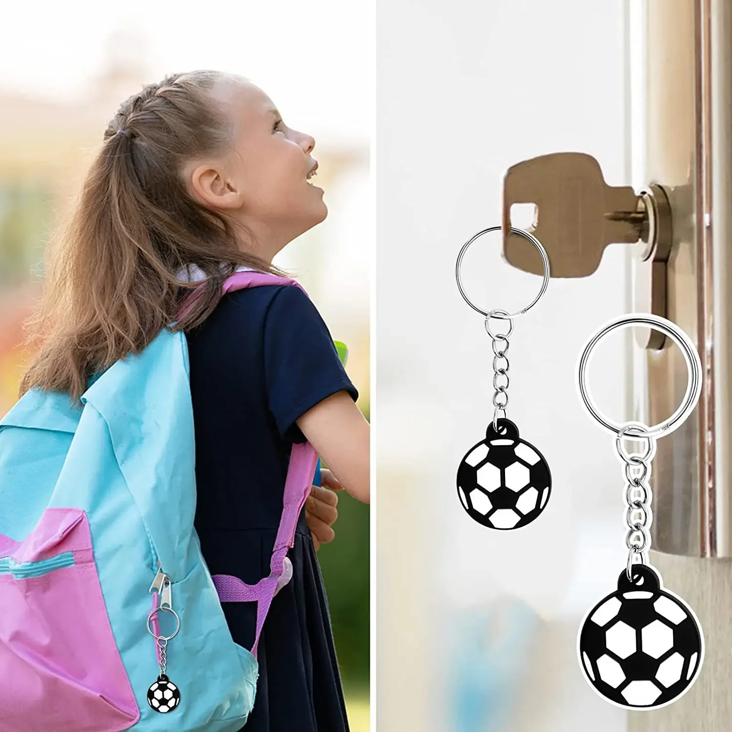 1PCS PVC Keychain for Car Key Sports Series Basketball Football Dumbbell Keyring Bulk Key Chain Accessories Christmas Free Gift 3