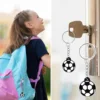 1PCS PVC Keychain for Car Key Sports Series Basketball Football Dumbbell Keyring Bulk Key Chain Accessories Christmas Free Gift 3